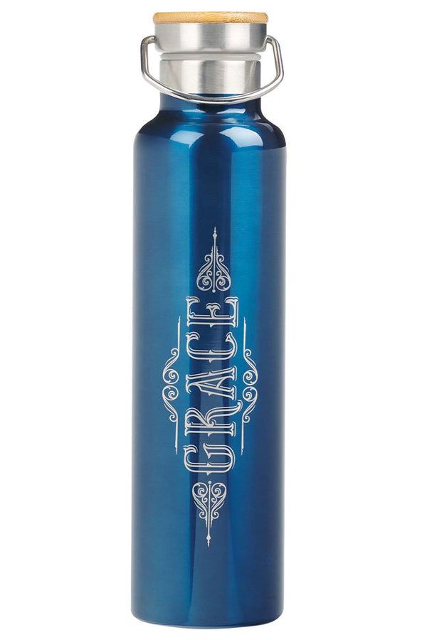 Grace Cobalt Blue 25 oz Stainless Steel Water Bottle