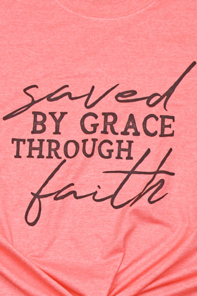 Saved By Grace Softstyle Adult T-Shirt